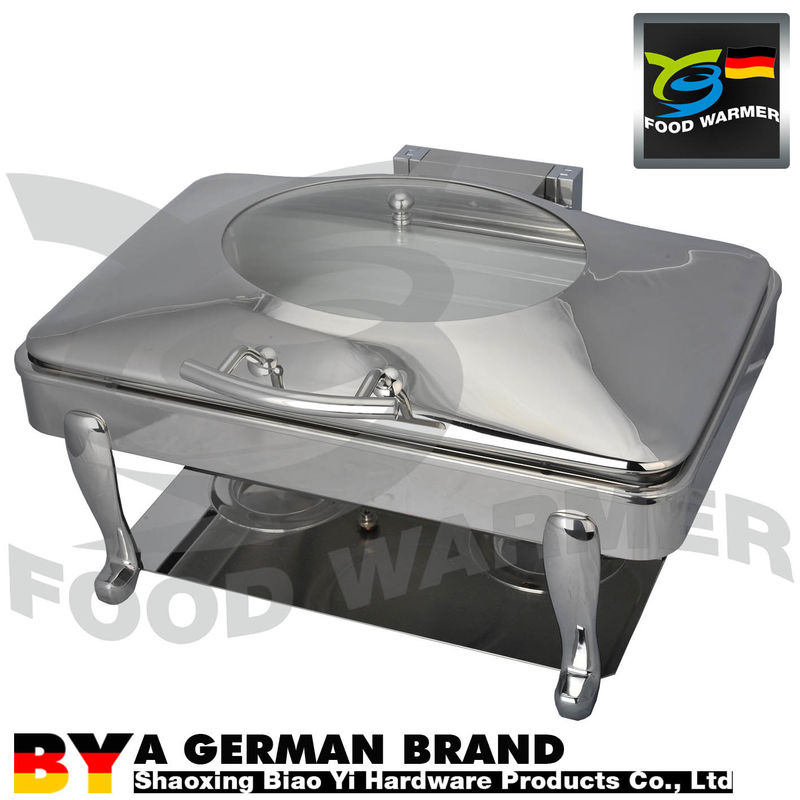 9L Large Volume Stainless Steel Chafing Dish CE Approved Mirror Polish Surface